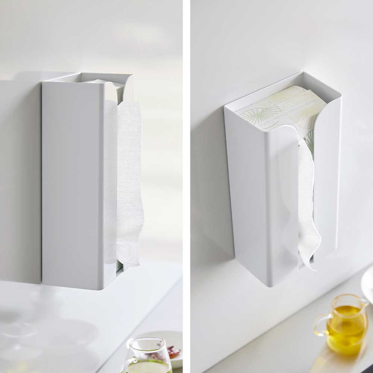 マグネットポリ袋&キッチンペーパーホルダー タワー 山崎実業 tower ホワイト ブラック 3773 3774