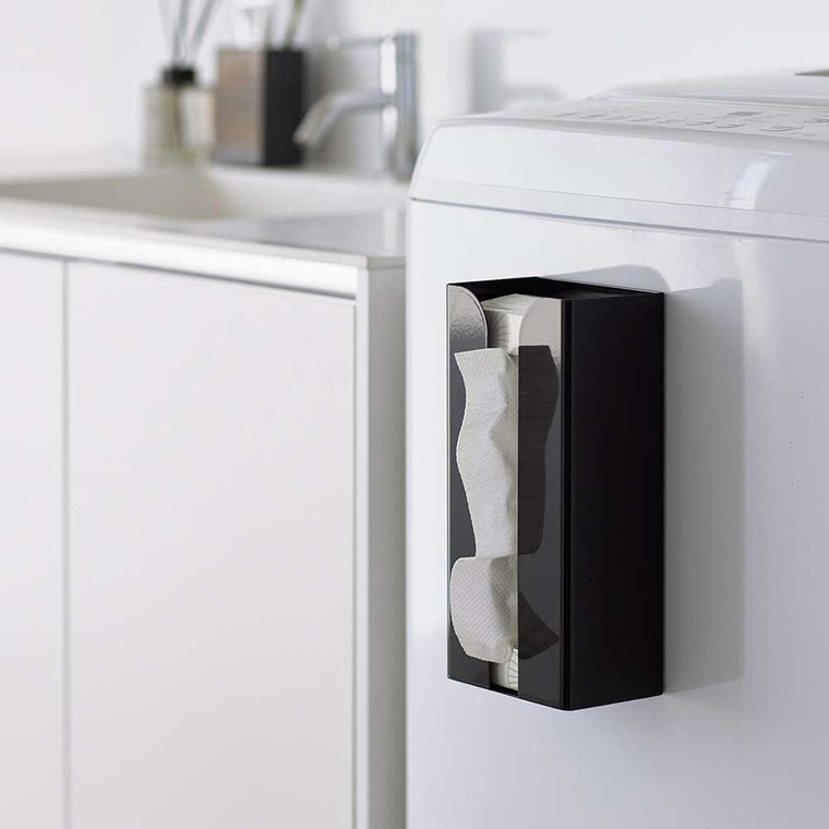 マグネットポリ袋&キッチンペーパーホルダー タワー 山崎実業 tower ホワイト ブラック 3773 3774