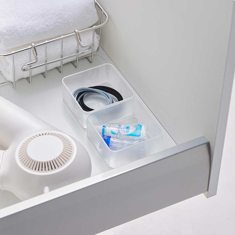 底がクリア 縦横重ねられる引き出し整理収納ケース タワー S 2個組 山崎実業 tower 収納 3640 3641 ホワイト ブラック