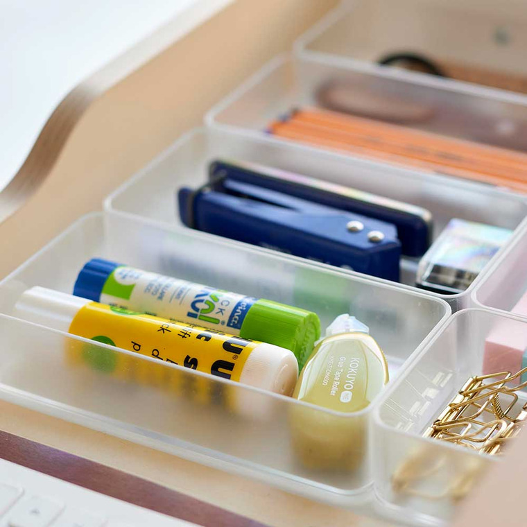 底がクリア 縦横重ねられる引き出し整理収納ケース タワー M 2個組 山崎実業 tower 収納 3642 3643 ホワイト ブラック