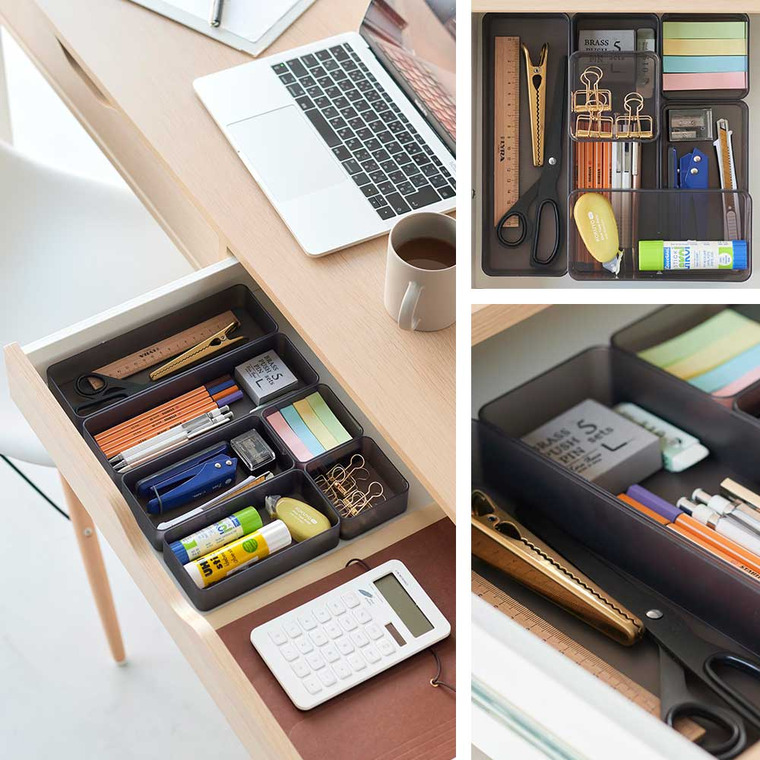 縦横重ねられる引き出し整理収納ケース タワー L 2個組 山崎実業 tower 収納 3644 3645 ホワイト ブラック