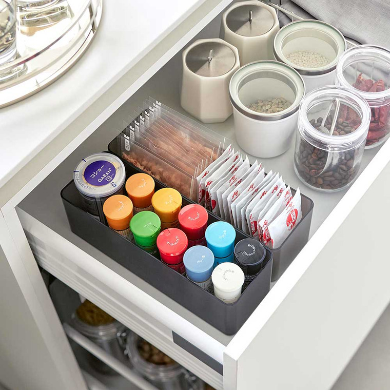 縦横重ねられる引き出し整理収納ケース タワー 深型 2個組 山崎実業 tower 収納 3646 3647 ホワイト ブラック