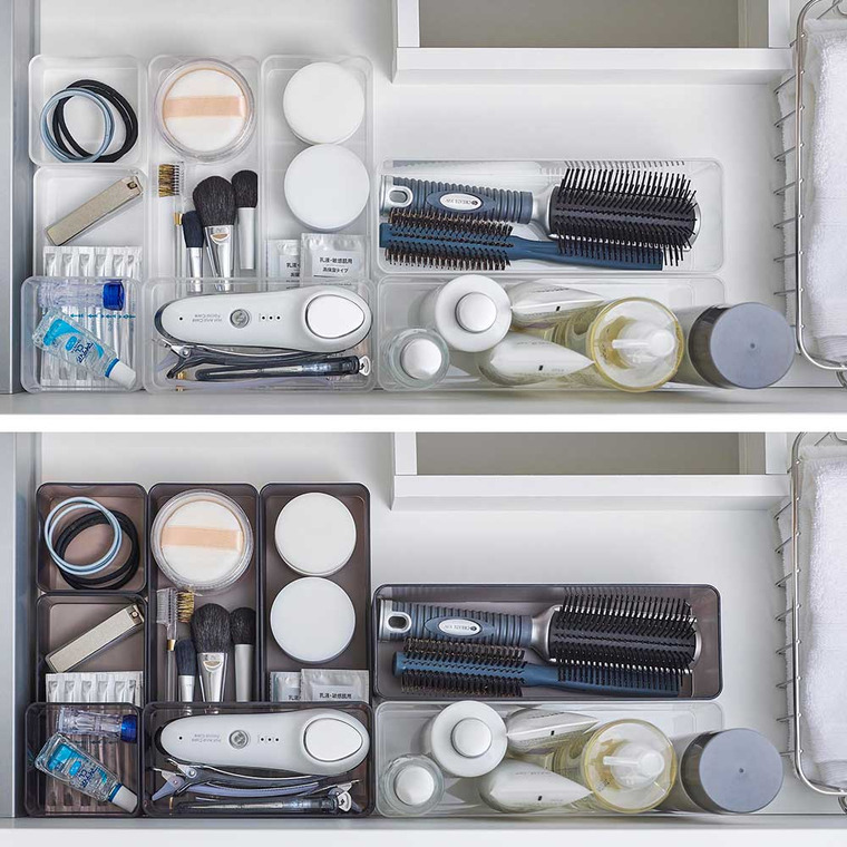 縦横重ねられる引き出し整理収納ケース タワー 深型 2個組 山崎実業 tower 収納 3646 3647 ホワイト ブラック