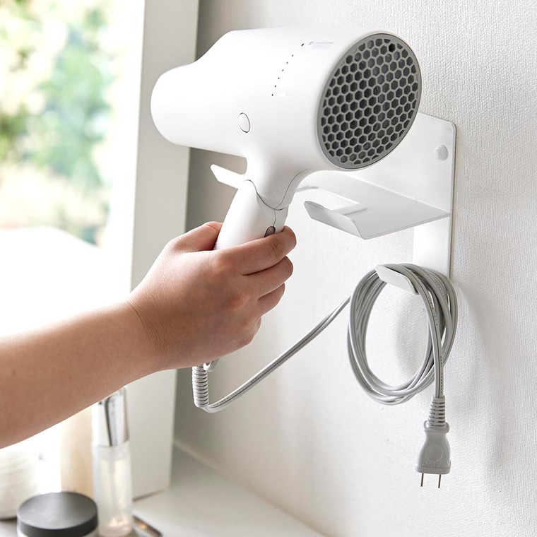 石こうボード壁対応ウォールドライヤーホルダー タワー 山崎実業 tower 4508 4509 ホワイト ブラック