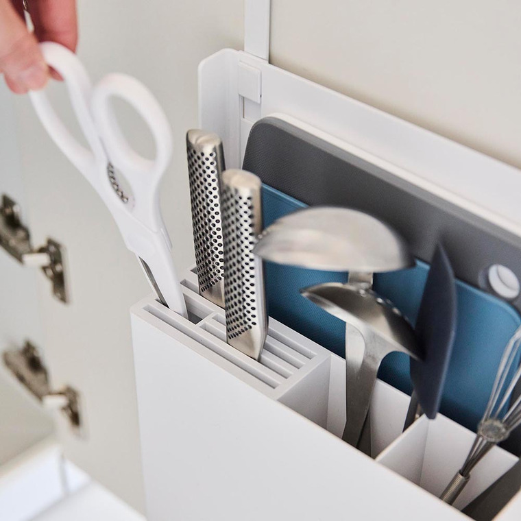 シンク扉オールインワンキッチンツールホルダー タワー 山崎実業 tower キッチン 4512 4513 ホワイト ブラック