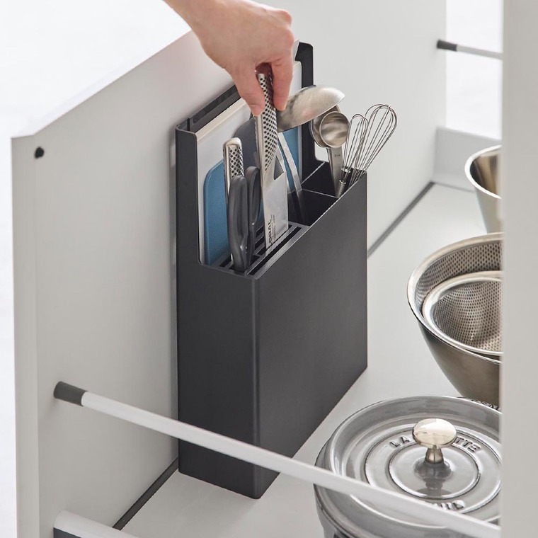 シンク扉オールインワンキッチンツールホルダー タワー 山崎実業 tower キッチン 4512 4513 ホワイト ブラック