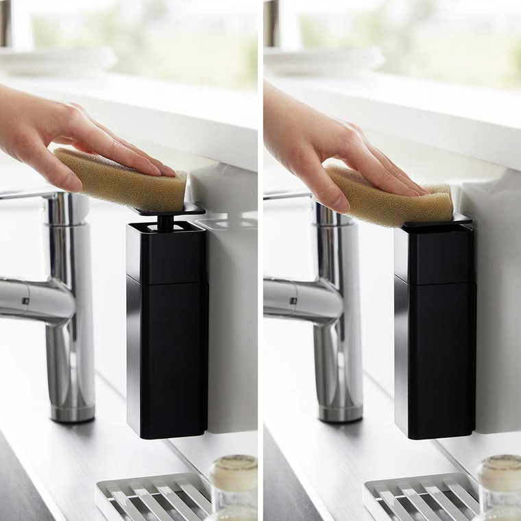 片手で出せるマグネットディスペンサー タワー 山崎実業 tower キッチン 3679 3680 ホワイト ブラック