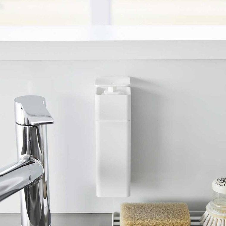 片手で出せるマグネットディスペンサー タワー 山崎実業 tower キッチン 3679 3680 ホワイト ブラック