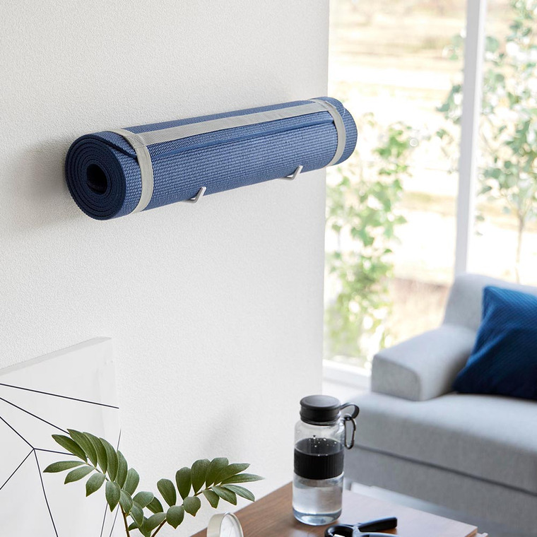 石こうボード壁対応ウォールヨガマットハンガー タワー 山崎実業 tower ホワイト ブラック 4090 4091