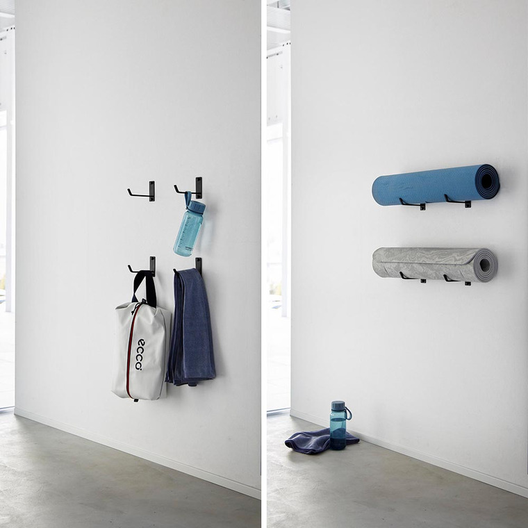 石こうボード壁対応ウォールヨガマットハンガー タワー 山崎実業 tower ホワイト ブラック 4090 4091