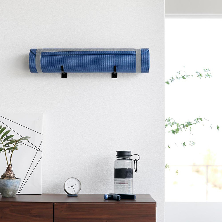 石こうボード壁対応ウォールヨガマットハンガー タワー 山崎実業 tower ホワイト ブラック 4090 4091