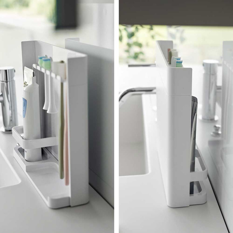 目隠し歯ブラシ&チューブスタンドタワー 山崎実業 tower 3505 3506 ホワイト ブラック