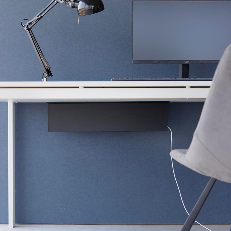 デスク下天板ケーブルラック タワー ロング 山崎実業 tower ホワイト ブラック 4478 4479