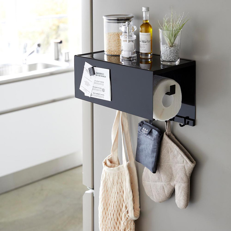 山崎実業 towerマグネットトレー付きキッチンペーパーホルダー タワー キッチン 4098 4099 ホワイト ブラック