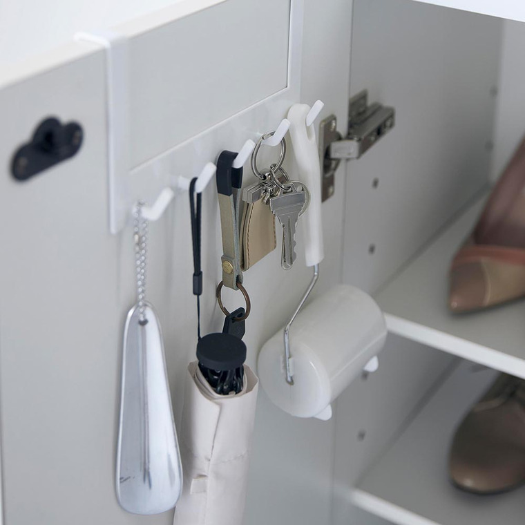 山崎実業 tower下駄箱扉引っ掛けフック&ツールホルダー タワー