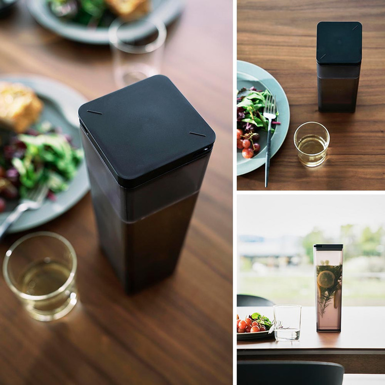 両方から注げる冷水筒 タワー 山崎実業 tower キッチン 3740 3741 ホワイト ブラック