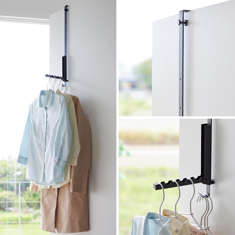 山崎実業 tower使わない時は折り畳める衣類スチーマー用ドアハンガー タワー 収納 4328 4329 ホワイト ブラック