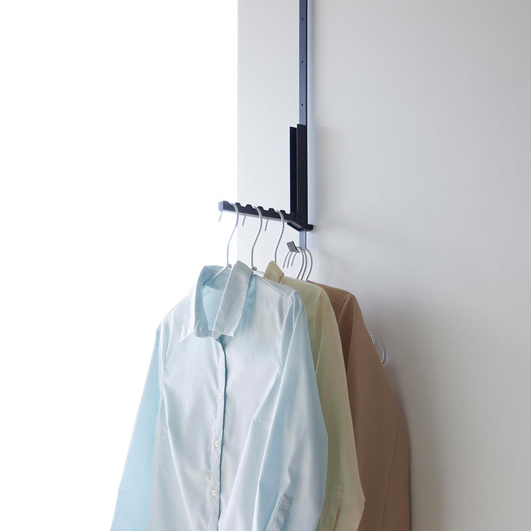 山崎実業 tower使わない時は折り畳める衣類スチーマー用ドアハンガー タワー 収納 4328 4329 ホワイト ブラック