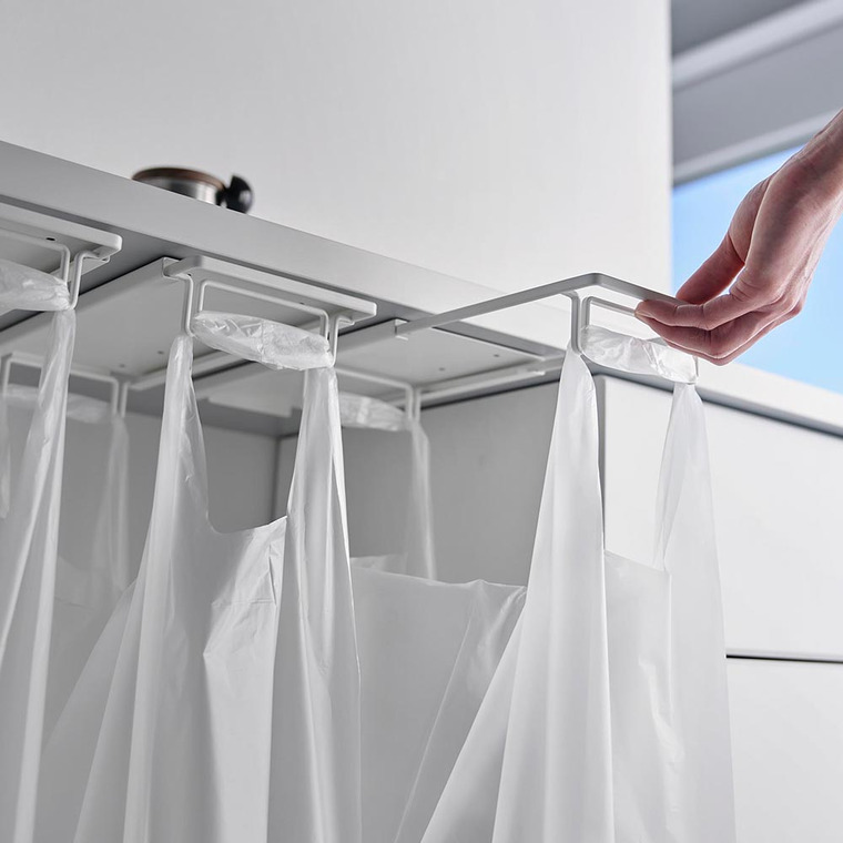 tower テーブル下レジ袋ハンガー タワー 山崎実業 ゴミ箱 3332 3333 ホワイト ブラック