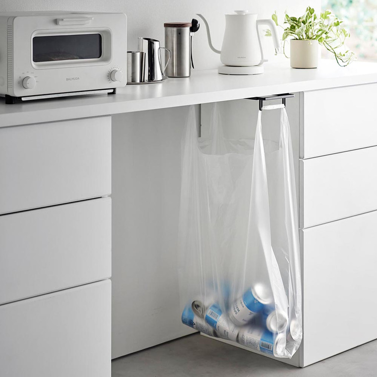 tower テーブル下レジ袋ハンガー タワー 山崎実業 ゴミ箱 3332 3333 ホワイト ブラック