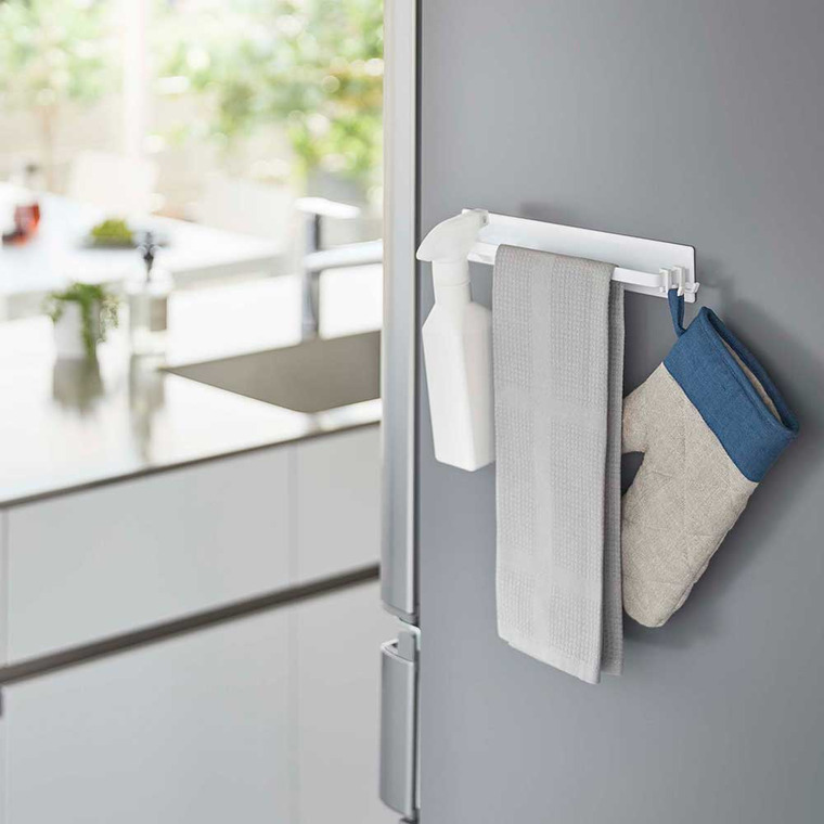 マグネットキッチンタオルハンガー タワー ワイド 山崎実業 tower ホワイト ブラック 3099 3100