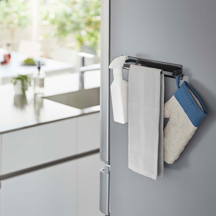 マグネットキッチンタオルハンガー タワー ワイド 山崎実業 tower ホワイト ブラック 3099 3100