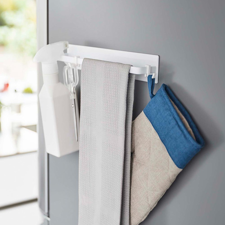 マグネットキッチンタオルハンガー タワー ワイド 山崎実業 tower ホワイト ブラック 3099 3100