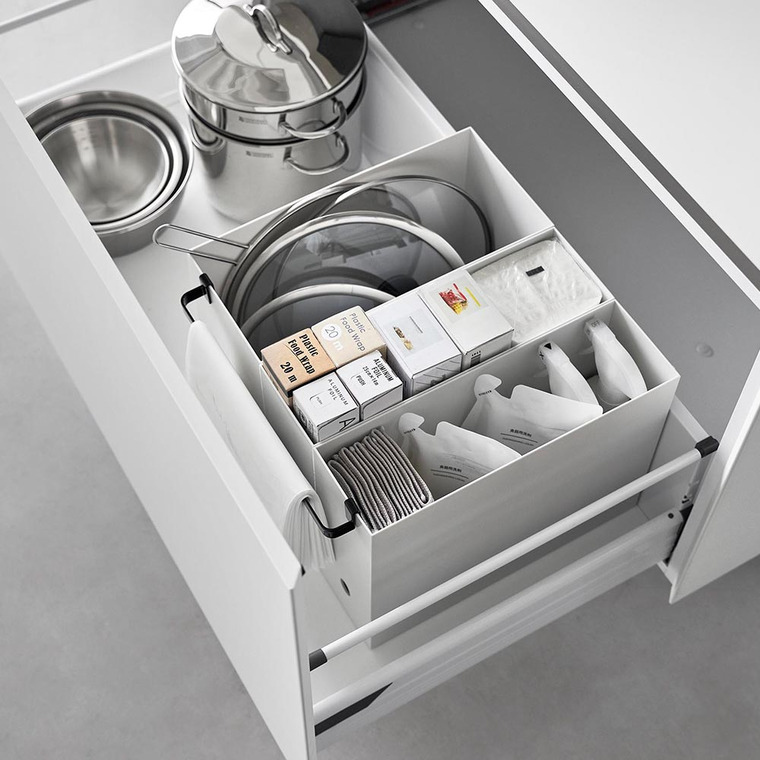 ファイルケース取り付け引っ掛け収納バー タワー 山崎実業 tower キッチン 2048 2049 ホワイト ブラック