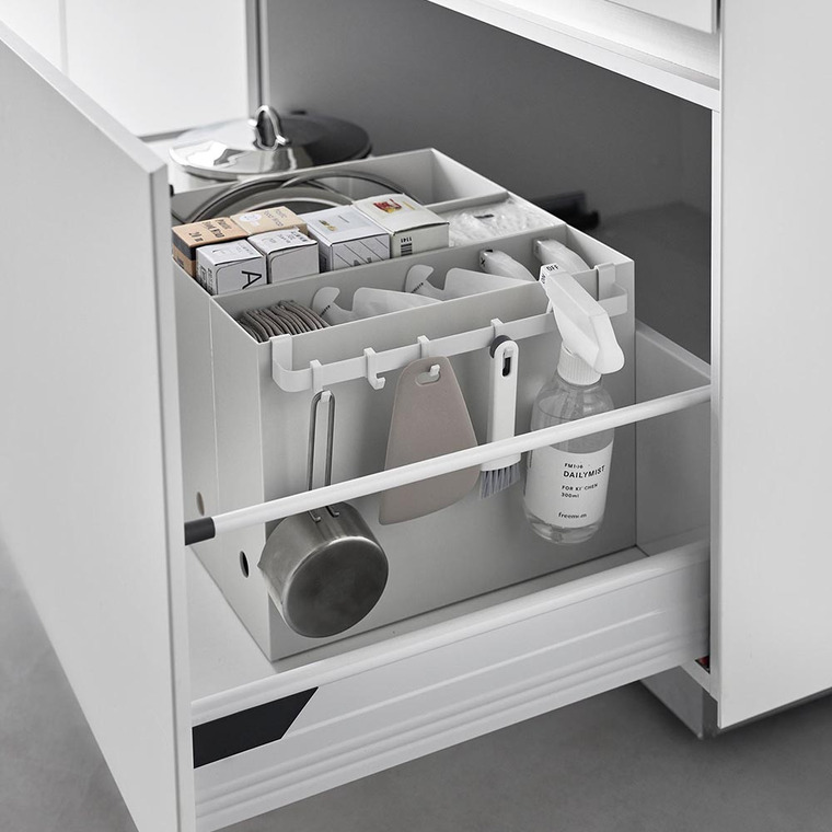 ファイルケース取り付け引っ掛け収納バー タワー 山崎実業 tower キッチン 2048 2049 ホワイト ブラック