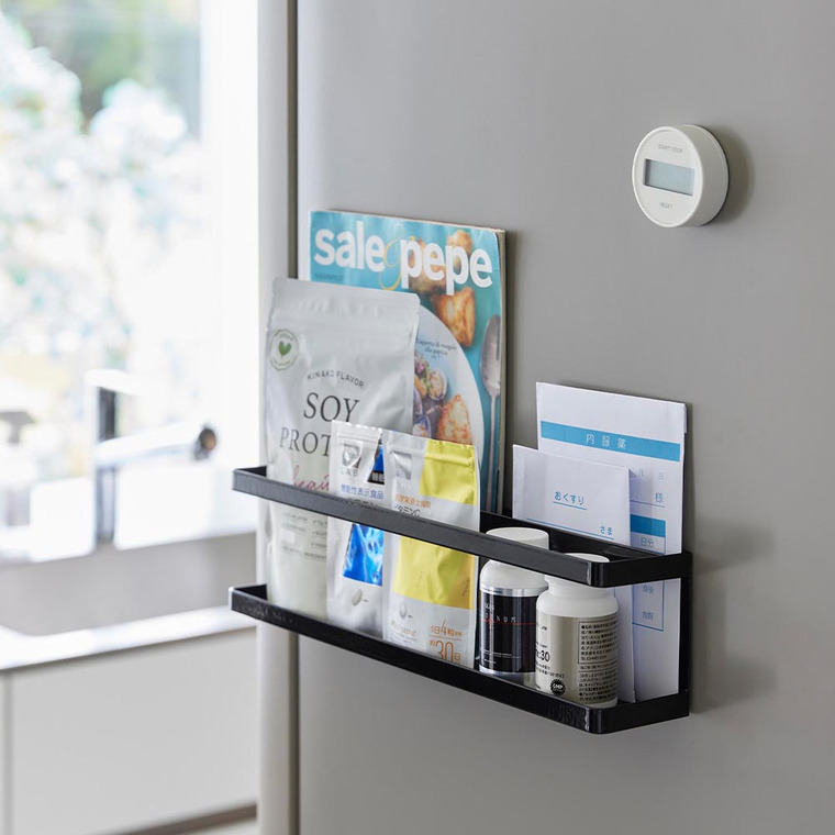 マグネット冷蔵庫横サプリ&調味料ラック タワー 山崎実業 tower キッチン 2188 2189 ホワイト ブラック