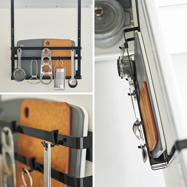 シンク扉まな板&トレーホルダー タワー 山崎実業 tower キッチン 1975 1976 ホワイト ブラック