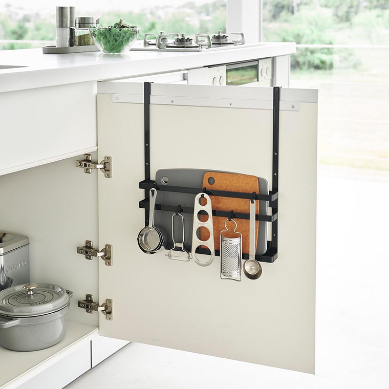 シンク扉まな板&トレーホルダー タワー 山崎実業 tower キッチン 1975 1976 ホワイト ブラック