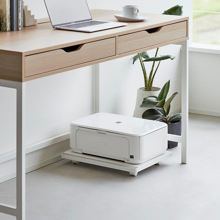 プリンターラック タワー キャスター付き 山崎実業 tower 収納 2022 2023 ホワイト ブラック