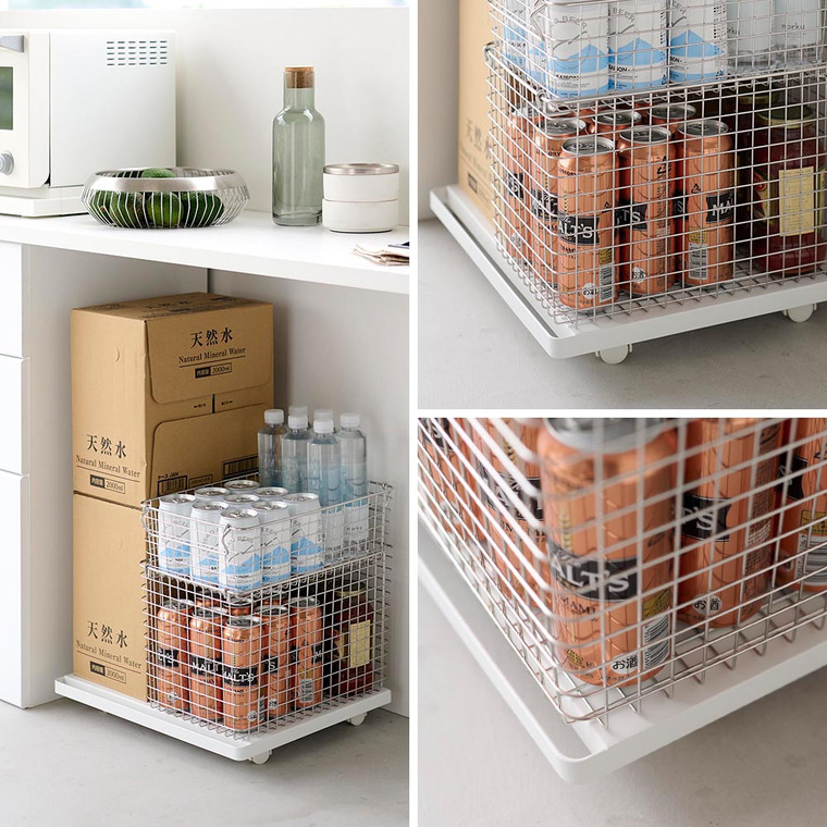 プリンターラック タワー キャスター付き 山崎実業 tower 収納 2022 2023 ホワイト ブラック