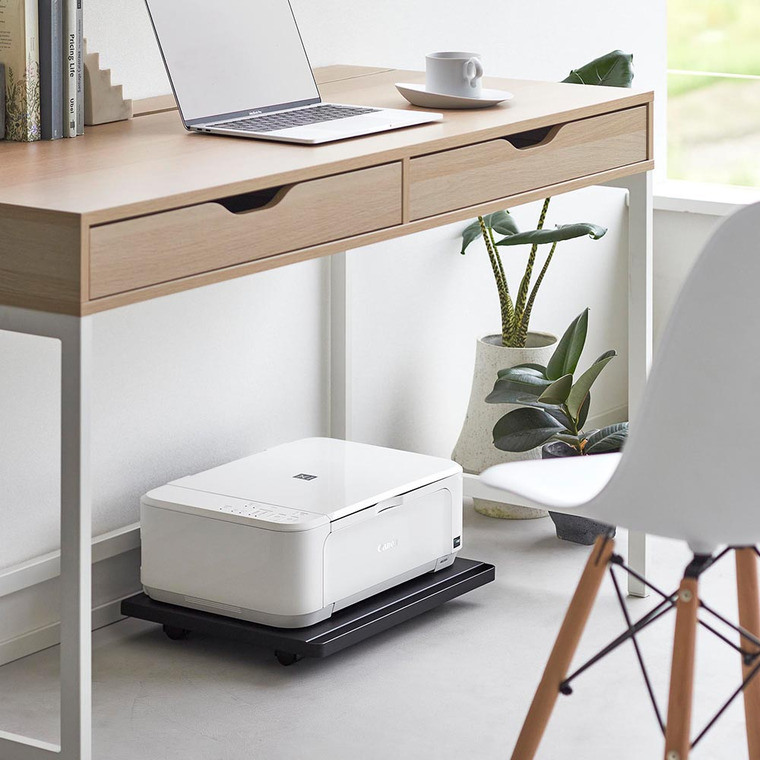 プリンターラック タワー キャスター付き 山崎実業 tower 収納 2022 2023 ホワイト ブラック