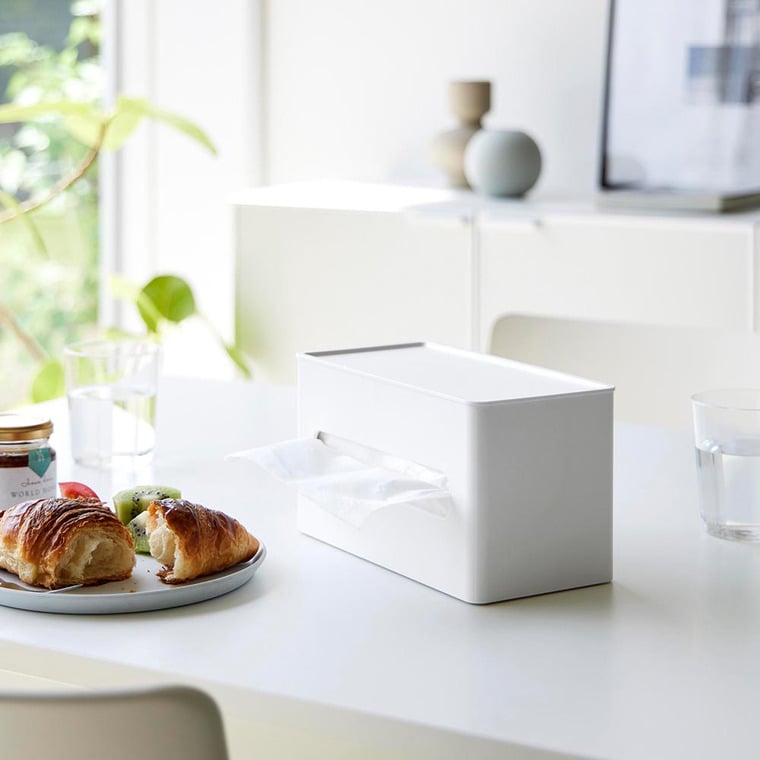 山崎実業 tower 両面コンパクトティッシュ&ウェットシートケース タワー 2040 2041 ホワイト ブラック