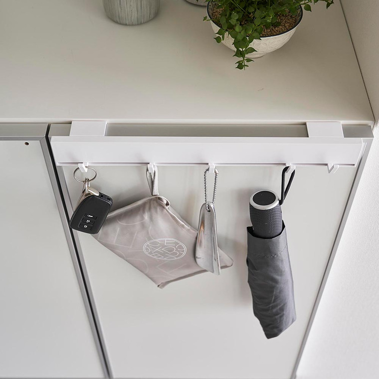 引っ掛け可動式下駄箱扉フック タワー 山崎実業 tower 2044 2045 ホワイト ブラック