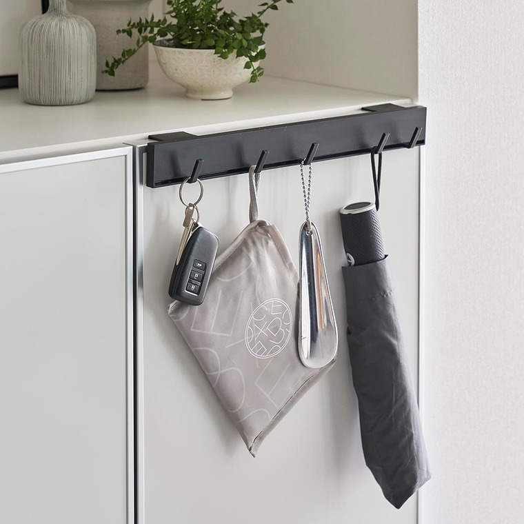 引っ掛け可動式下駄箱扉フック タワー 山崎実業 tower 2044 2045 ホワイト ブラック