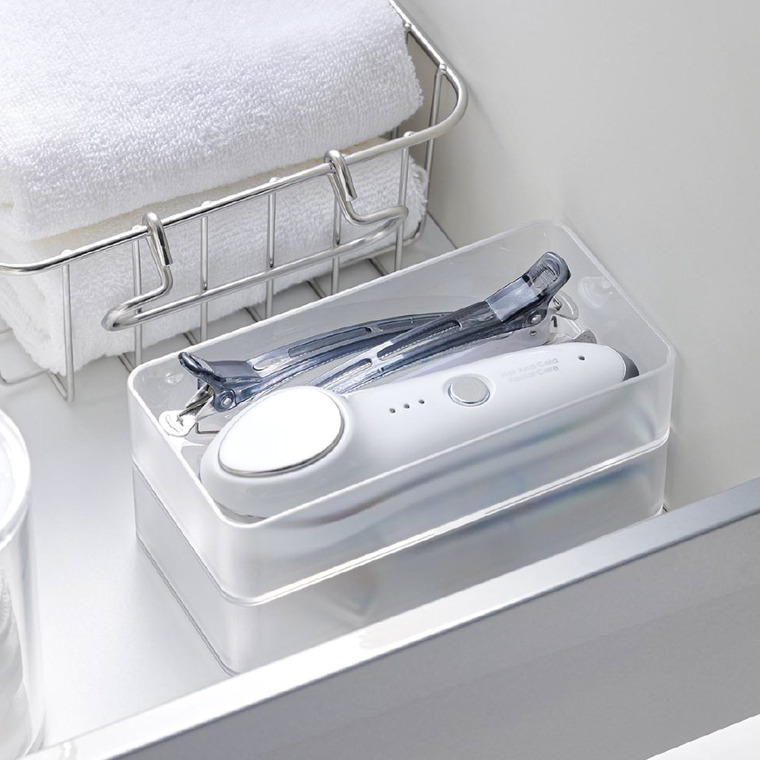 底がクリア 縦横重ねられる引き出し整理収納ケース タワー M 2個組 山崎実業 tower 収納 3642 3643 ホワイト ブラック