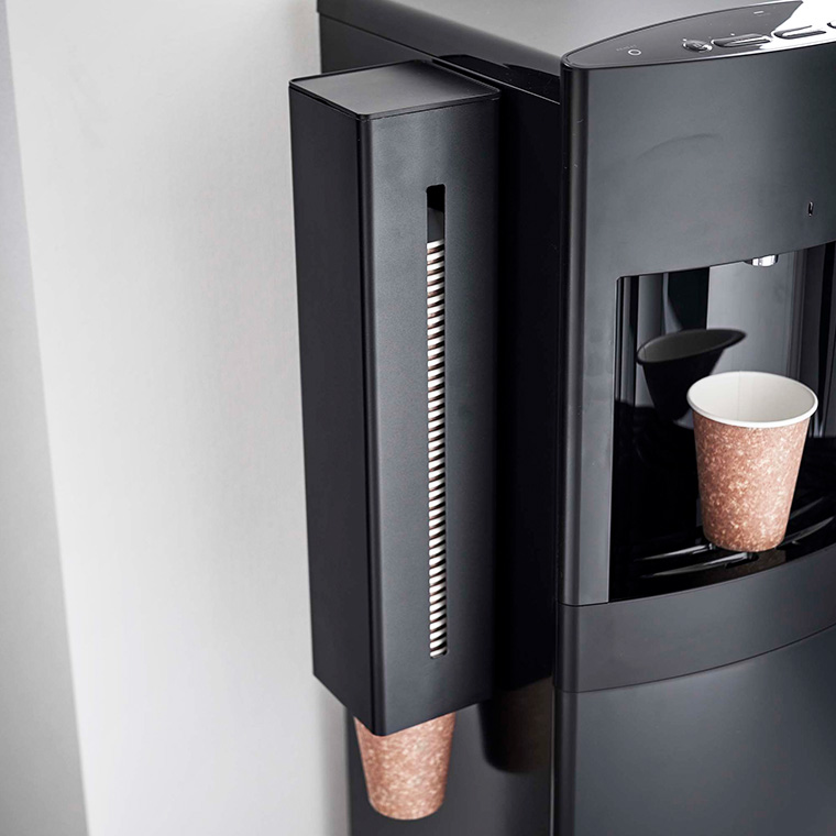 ウォーターサーバー横マグネットカップディスペンサー タワー 山崎実業 tower ホワイト/ブラック 5595 5596