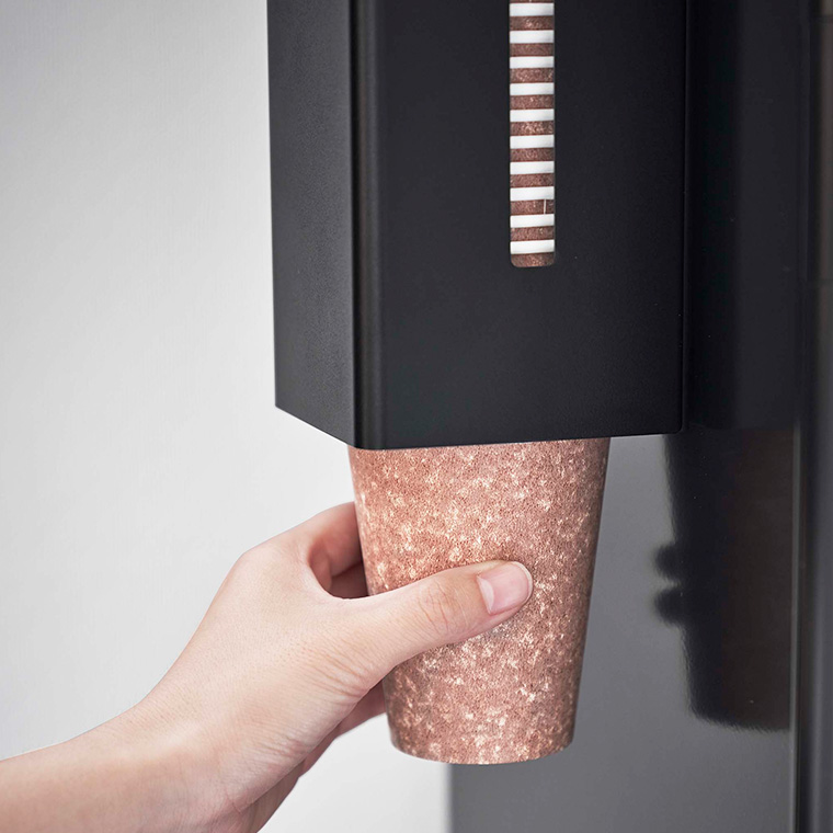 ウォーターサーバー横マグネットカップディスペンサー タワー 山崎実業 tower ホワイト/ブラック 5595 5596