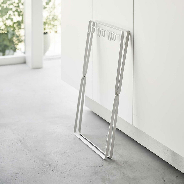 レジ袋3連&45Lゴミ袋スタンド タワー 山崎実業 ホワイト/ブラック 5714 5715