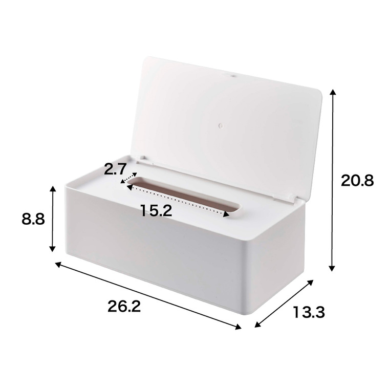 蓋付きティッシュケース タワー レギュラーサイズ 山崎実業 tower ホワイト/ブラック 5720 5721 タワーシリーズ