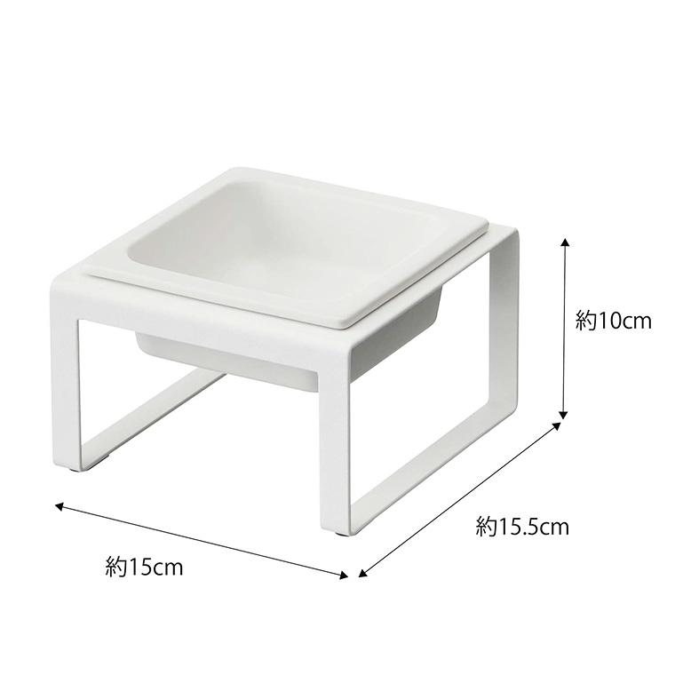 ペットフードボウルスタンド タワー トール 山崎実業 tower ホワイト/ブラック 5816 5817 タワーシリーズ