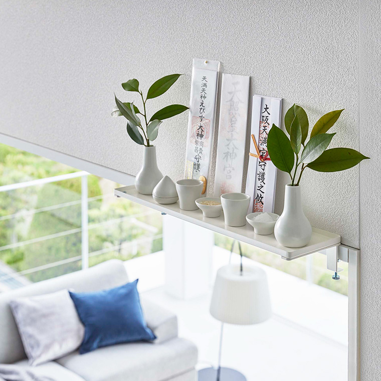 鴨居上 神棚 タワー W45 山崎実業 tower ホワイト/ブラック 5842 5843