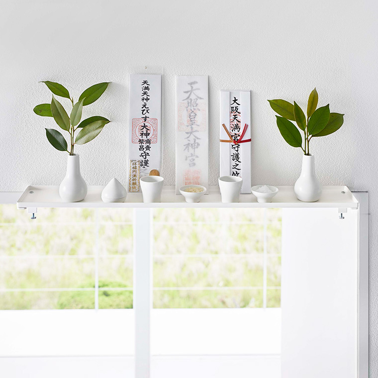 鴨居上 ワイドラック タワー W65 山崎実業 tower ホワイト/ブラック 5844 5845