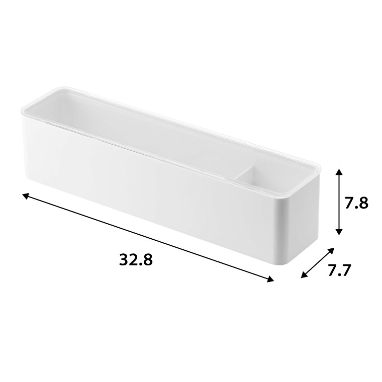 蓋付きカトラリーケース タワー ロング 山崎実業 tower ホワイト/ブラック 5884 5885 タワーシリーズ
