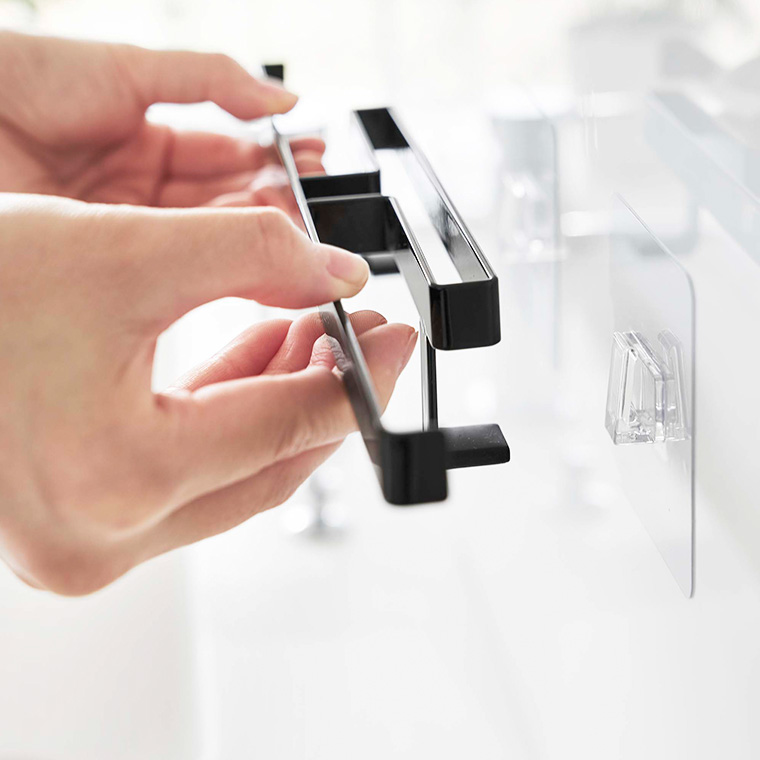 フィルムフックサニタリーハンガー タワー 山崎実業 tower ホワイト/ブラック 5902 5903