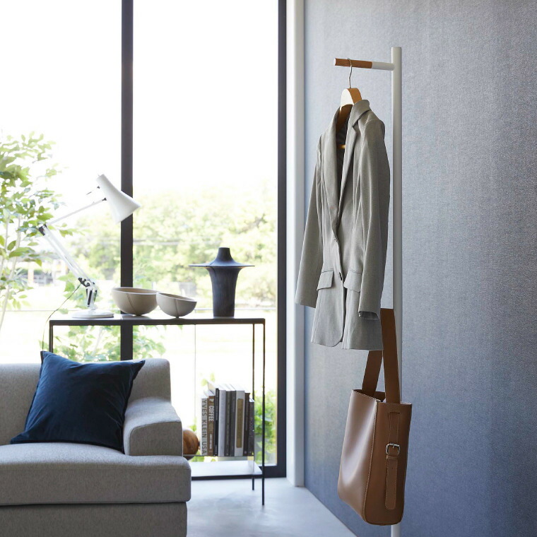 エントランスコートハンガー タワー 山崎実業 tower ホワイト/ブラック 5912 5913 タワーシリーズ