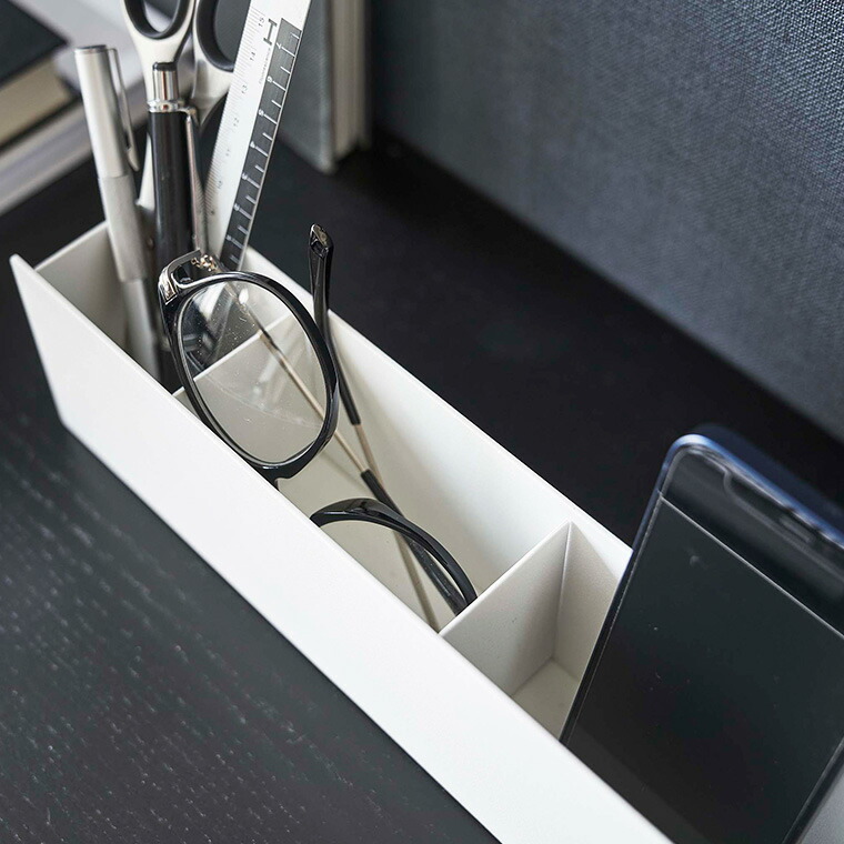 スリムデスクオーガナイザー タワー 山崎実業 tower ホワイト/ブラック 5985 5986 タワーシリーズ